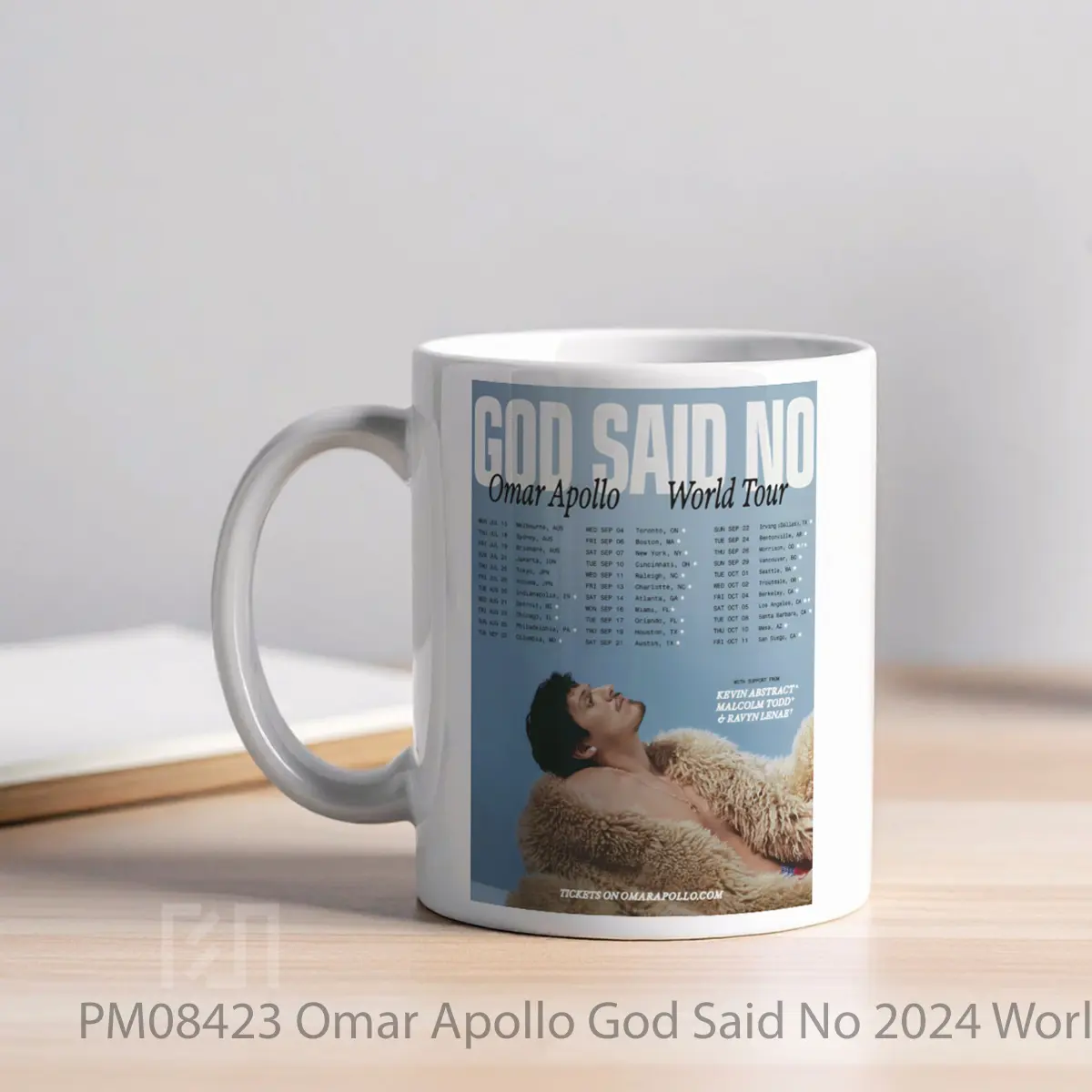 Mug Omar Apollo God Said No 2024 World Tour MPM08423 - All-side / Desain