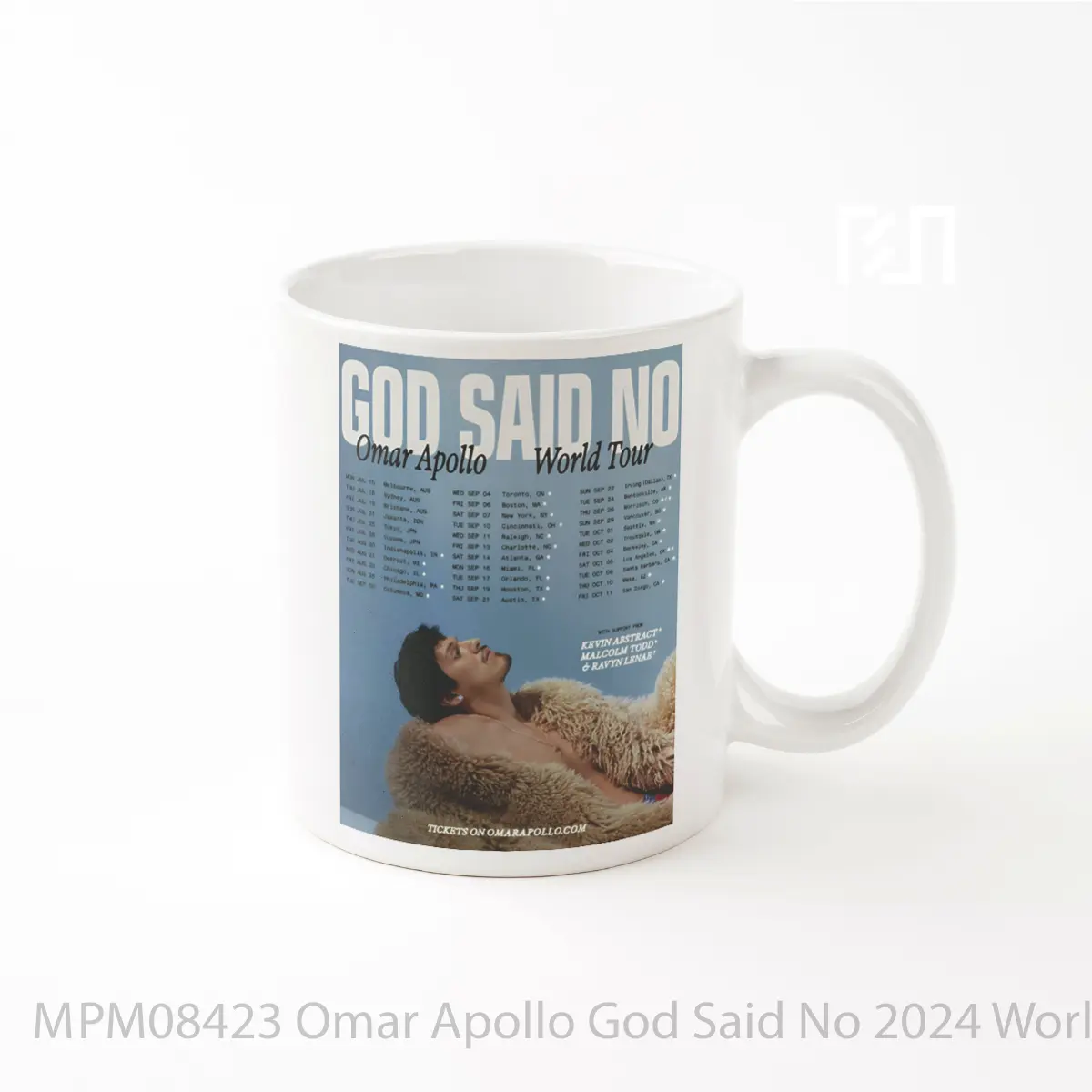 Mug Omar Apollo God Said No 2024 World Tour MPM08423