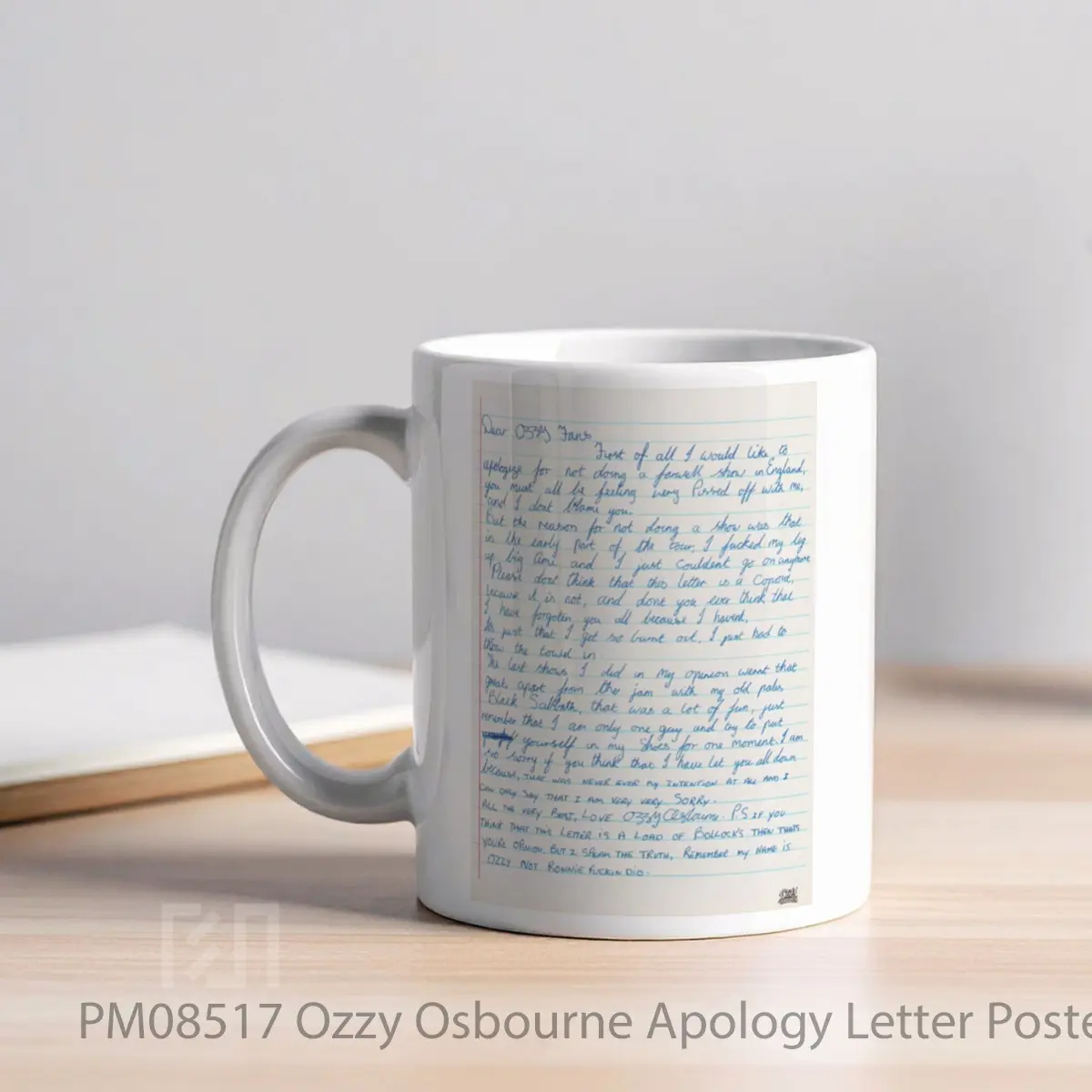 Mug Ozzy Osbourne Apology Letter MPM08517 - All-side / Desain