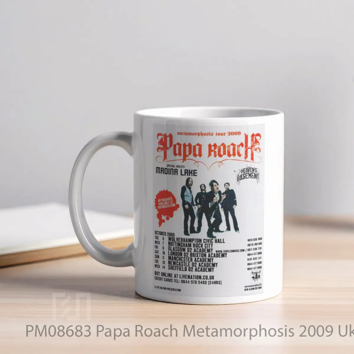 Mug Papa Roach Metamorphosis 2009 Uk Tour Print MPM08683 - All-side / Desain