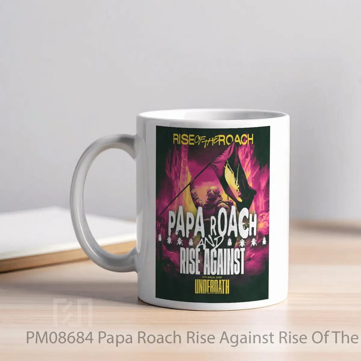 Mug Papa Roach Rise Against Rise Of The Roach Tour 2025 MPM08684 - All-side / Desain