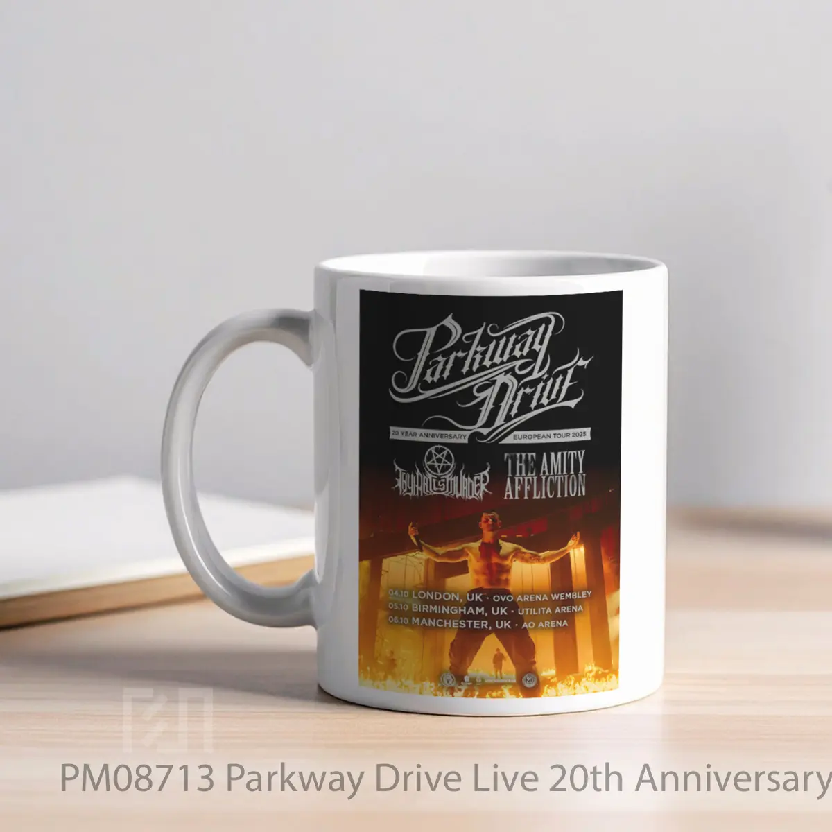 Mug Parkway Drive Live 20th Anniversary Uk Arena Tour MPM08713 - All-side / Desain