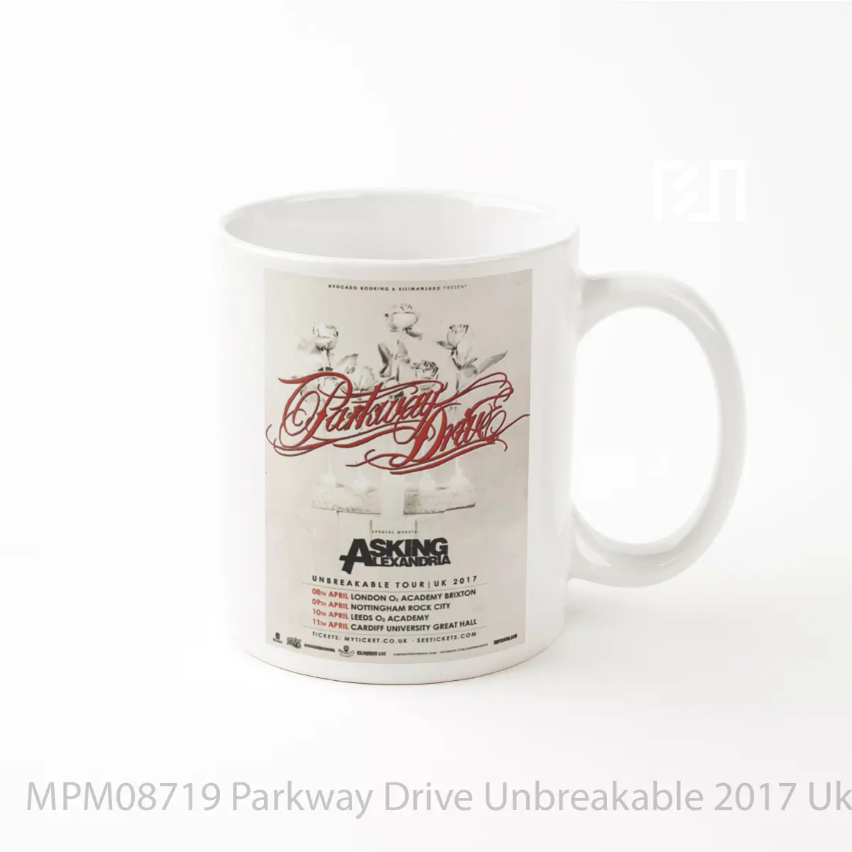 Mug Parkway Drive Unbreakable 2017 Uk Tour MPM08719