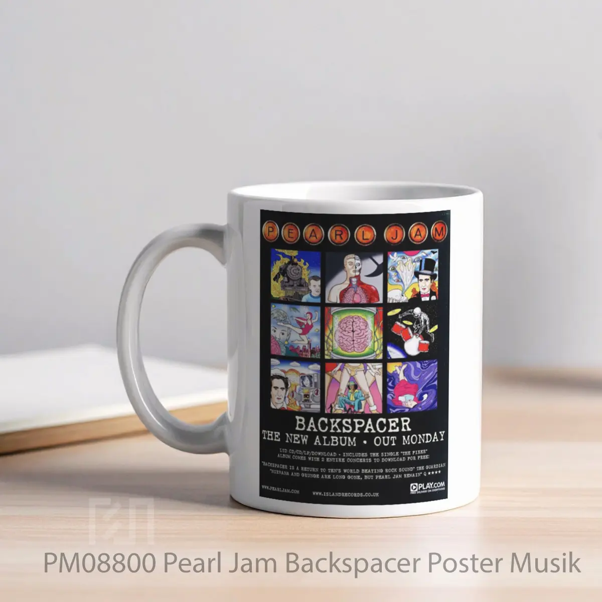 Mug Pearl Jam Backspacer MPM08800 - All-side / Desain