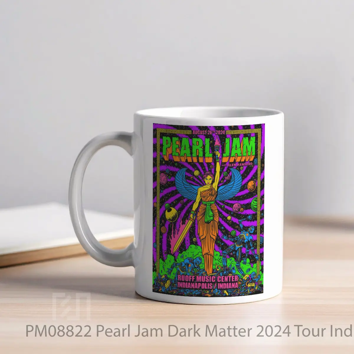 Mug Pearl Jam Dark Matter 2024 Tour Indianapolis Ruoff Music Center MPM08822 - Tampak Tengah