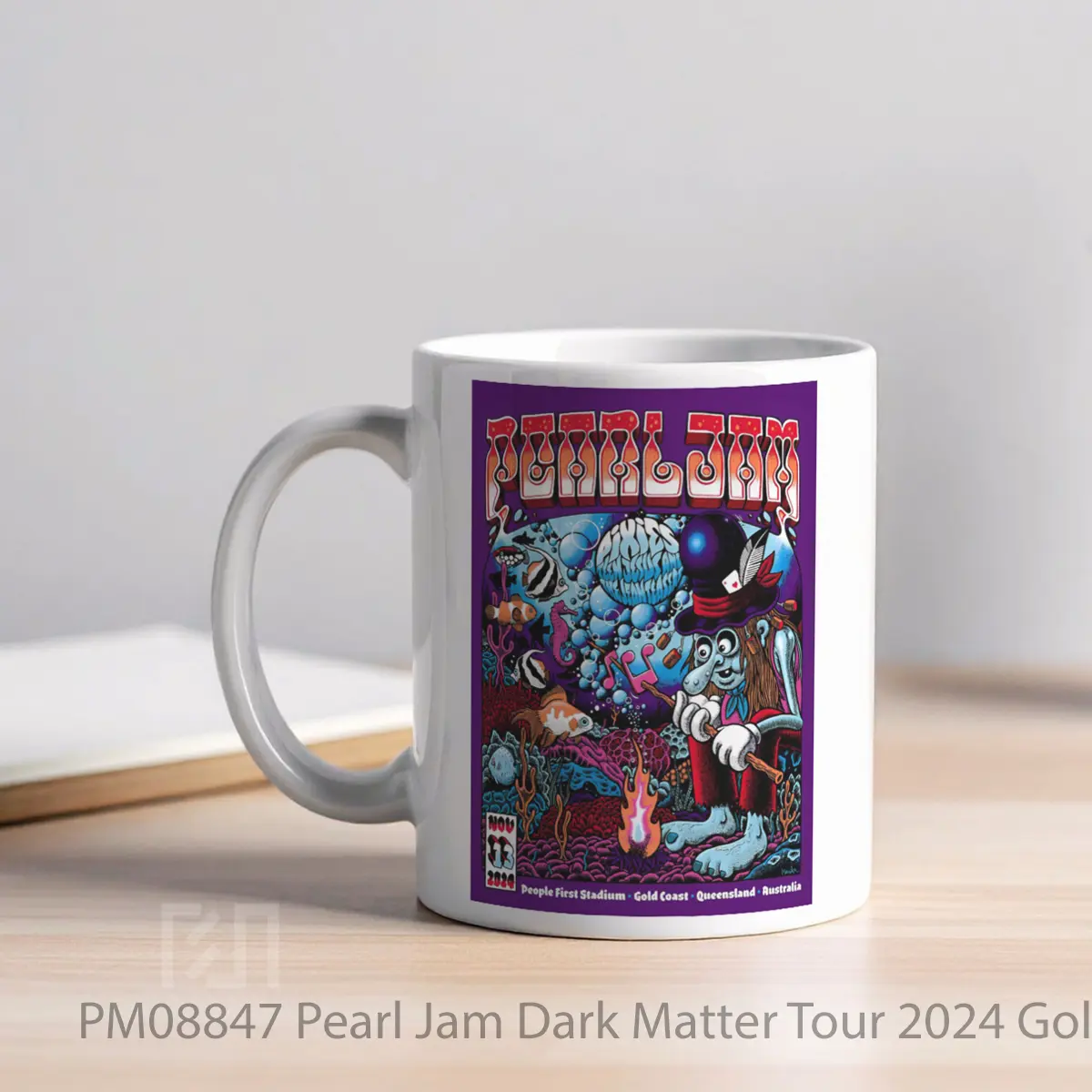 Mug Pearl Jam Dark Matter Tour 2024 Gold Coast People S First Stadium MPM08847 - All-side / Desain