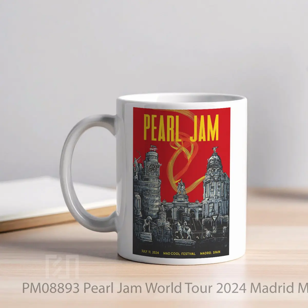 Mug Pearl Jam World Tour 2024 Madrid Mad Cool Festival MPM08893 - All-side / Desain