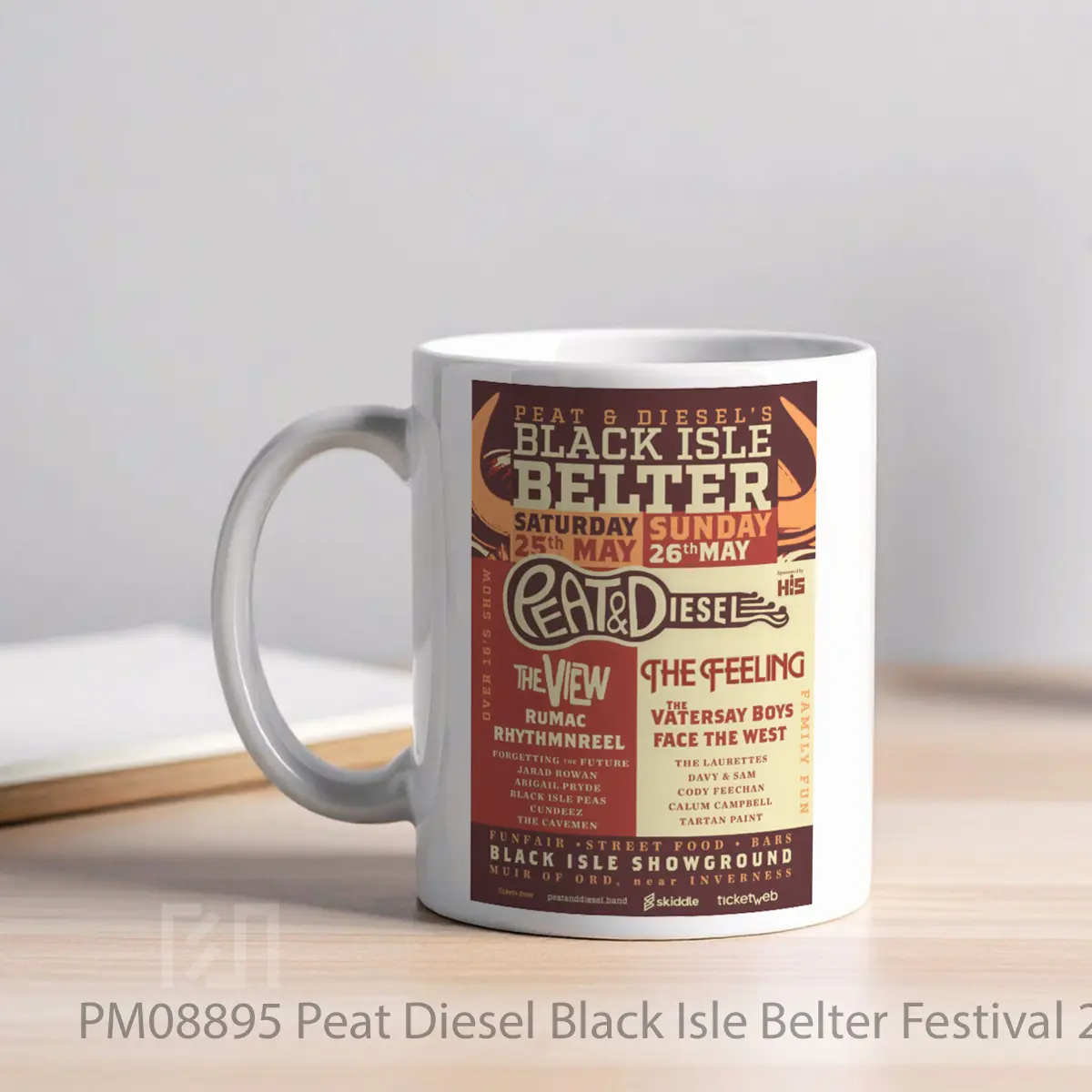 Mug Peat Diesel Black Isle Belter Festival 2023 Line Up MPM08895 - All-side / Desain