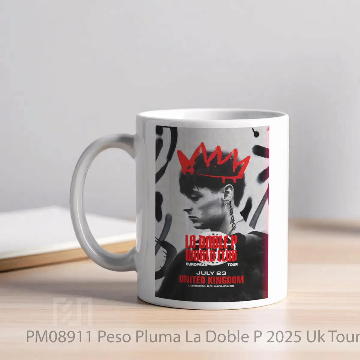 Mug Peso Pluma La Doble P 2025 Uk Tour MPM08911 - All-side / Desain