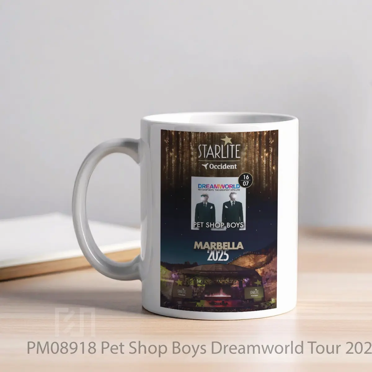 Mug Pet Shop Boys Dreamworld Tour 2025 Marbella Starlite Occident MPM08918 - All-side / Desain