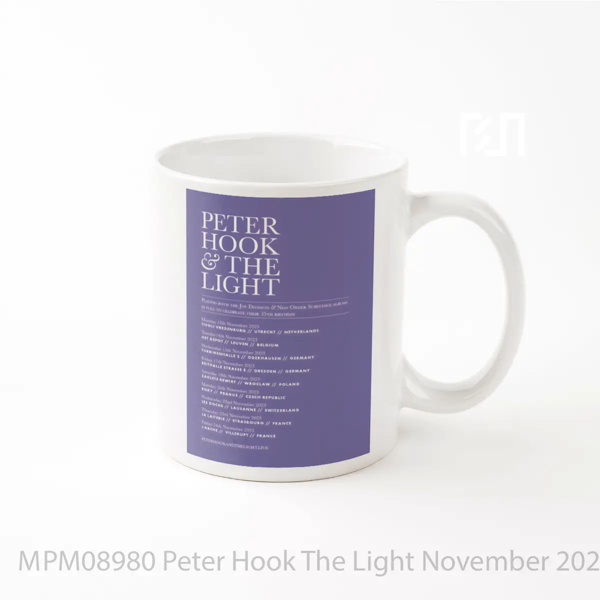 Mug Peter Hook The Light November 2023 European Tour MPM08980