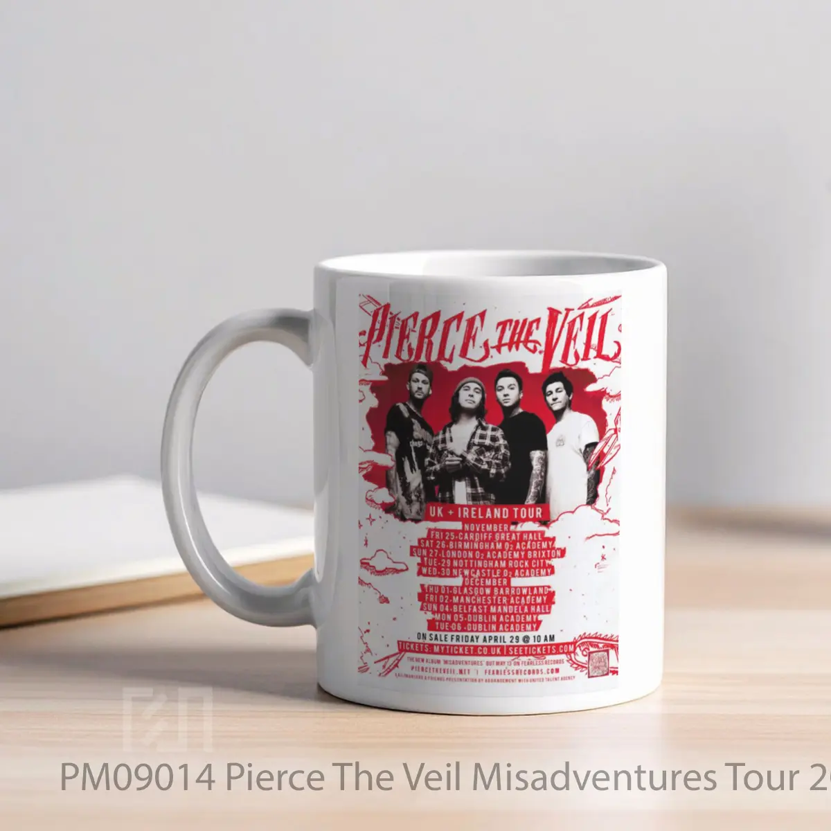 Mug Pierce The Veil Misadventures Tour 2016 Uk Ireland MPM09014 - All-side / Desain