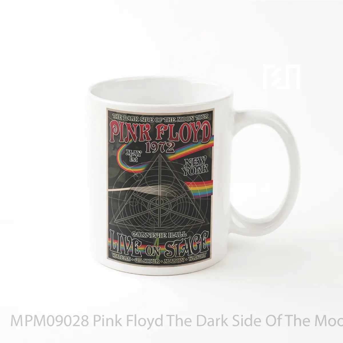 Mug Pink Floyd The Dark Side Of The Moon 1972 Tour New York Carnegie Hall MPM09028
