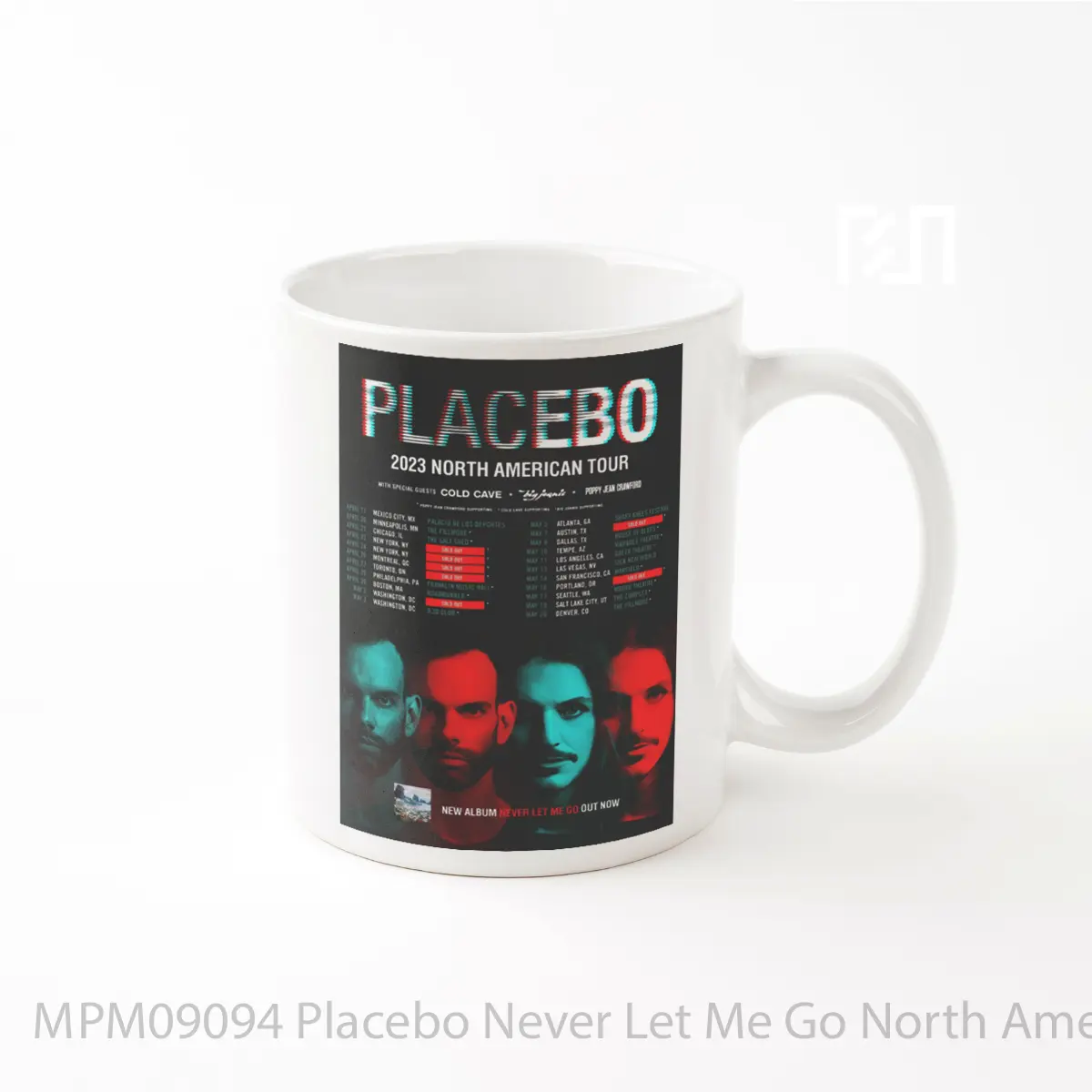Mug Placebo Never Let Me Go North American Tour 2023 MPM09094