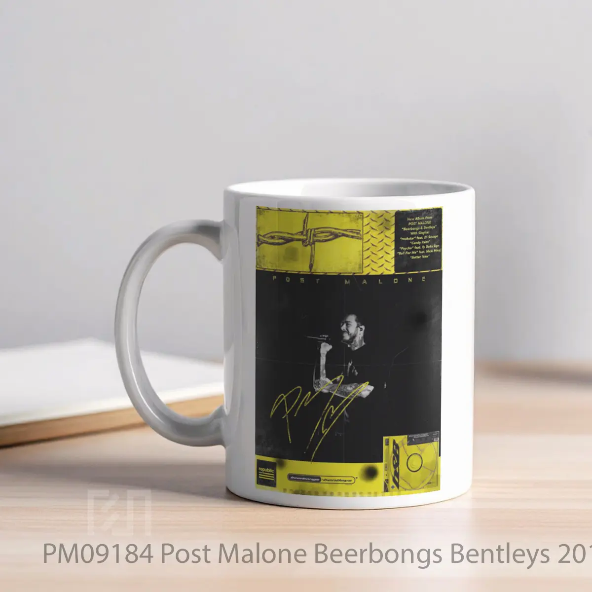 Mug Post Malone Beerbongs Bentleys 2019 World Tour Print 7 MPM09184 - All-side / Desain
