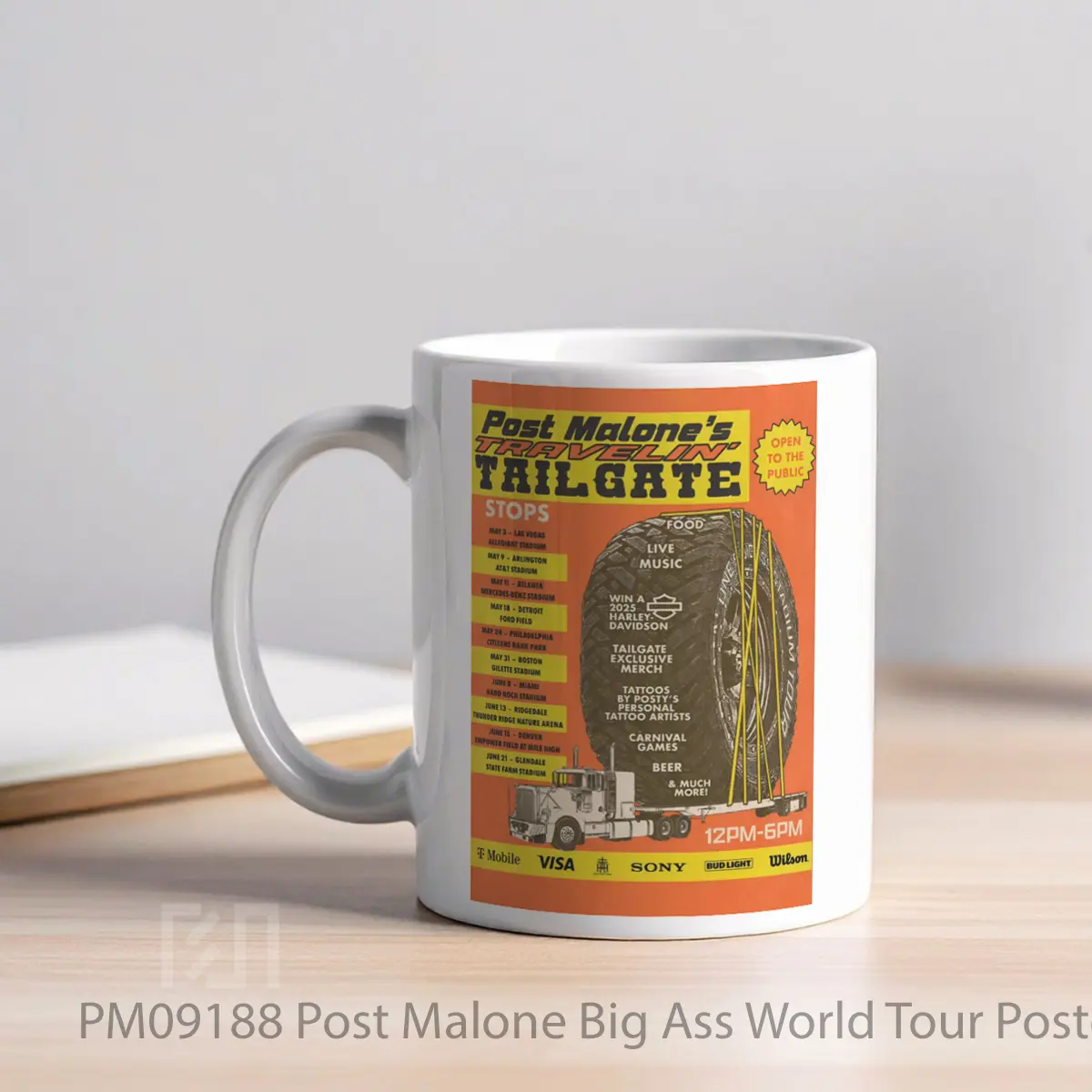 Mug Post Malone Big Ass World Tour MPM09188 - All-side / Desain