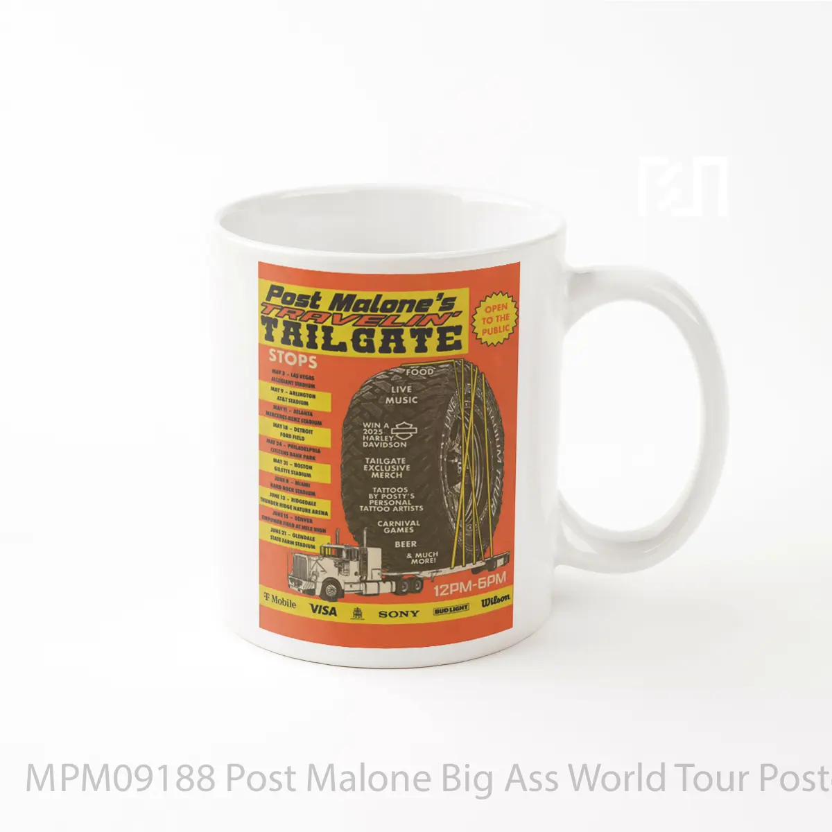 Mug Post Malone Big Ass World Tour MPM09188