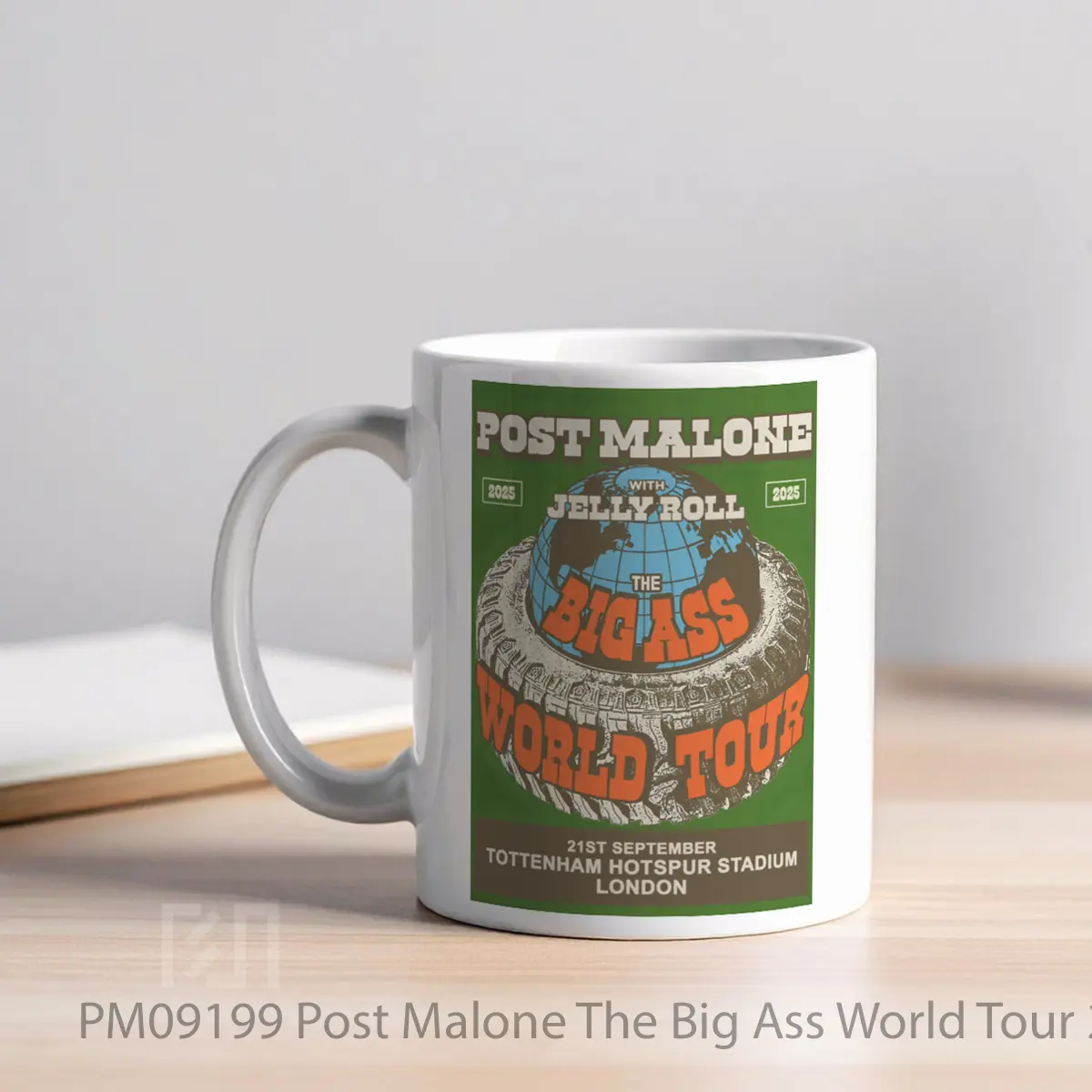 Mug Post Malone The Big Ass World Tour 2025 London Tottenham MPM09199 - All-side / Desain