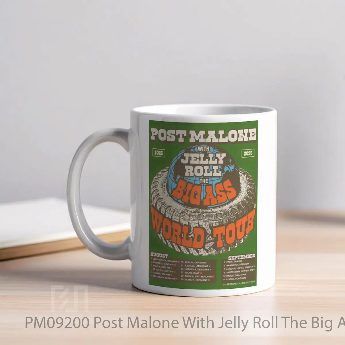 Mug Post Malone With Jelly Roll The Big Ass Uk And Europe Tour 2025 MPM09200 - All-side / Desain