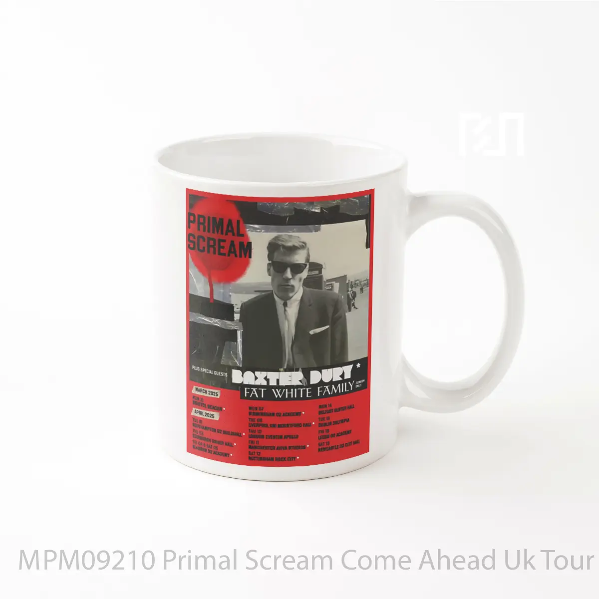 Mug Primal Scream Come Ahead Uk Tour 2025 MPM09210