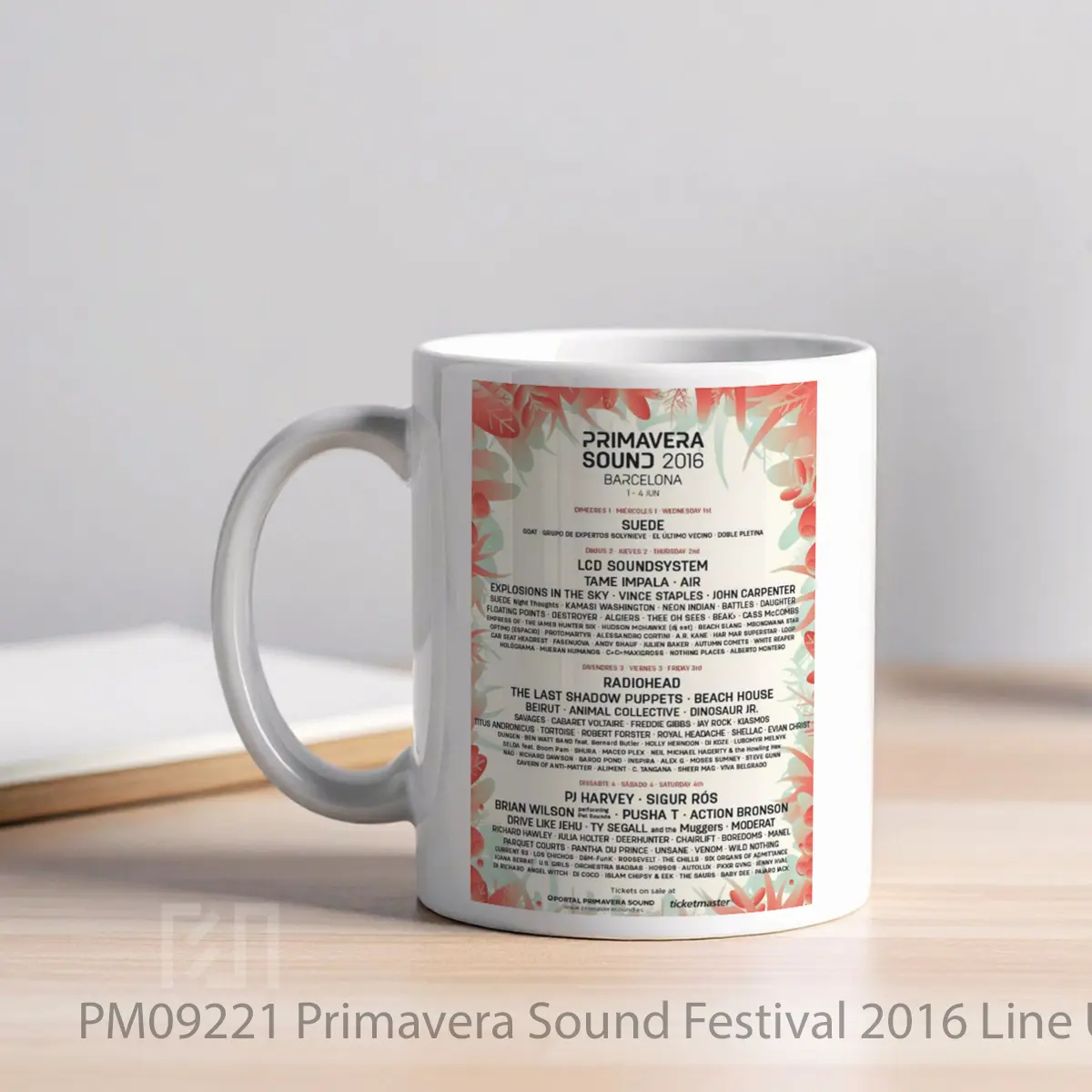 Mug Primavera Sound Festival 2016 Line Up Variant 2 MPM09221 - All-side / Desain