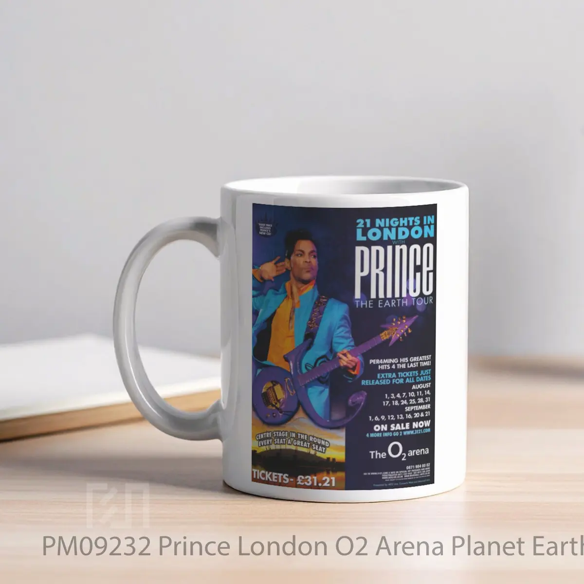 Mug Prince London O2 Arena Planet Earth Tour 2007 MPM09232 - All-side / Desain