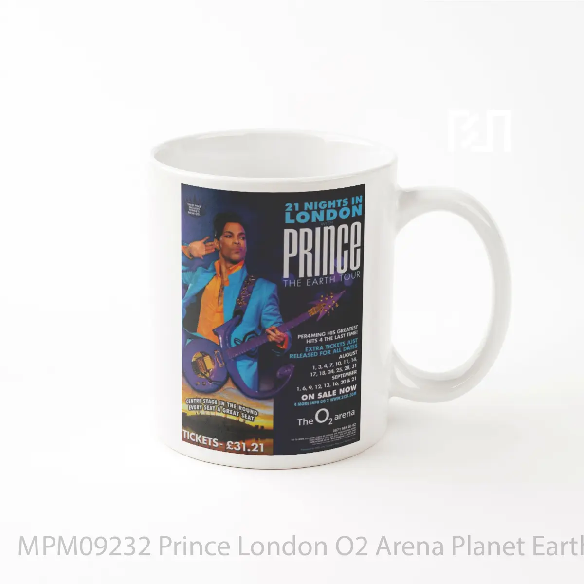 Mug Prince London O2 Arena Planet Earth Tour 2007 MPM09232