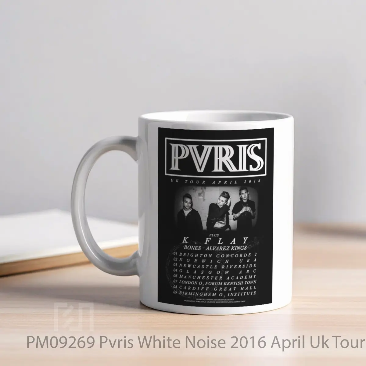 Mug Pvris White Noise 2016 April Uk Tour Print 1 MPM09269 - All-side / Desain