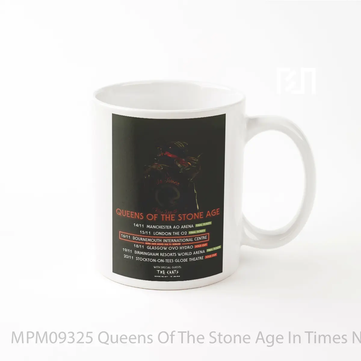 Mug Queens Of The Stone Age In Times New Roman Uk Tour 2023 MPM09325