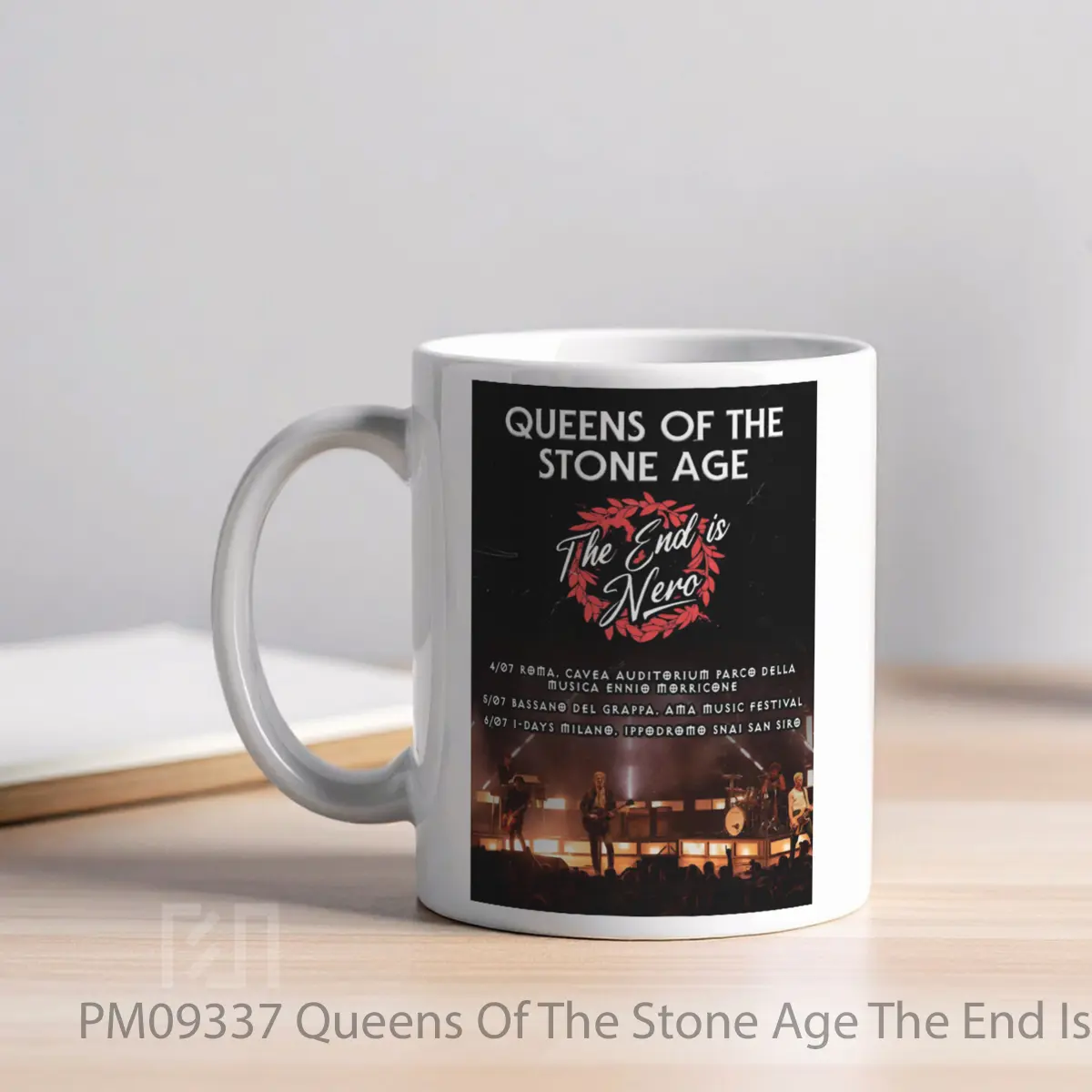 Mug Queens Of The Stone Age The End Is Nero 2024 Italia Tour MPM09337 - All-side / Desain