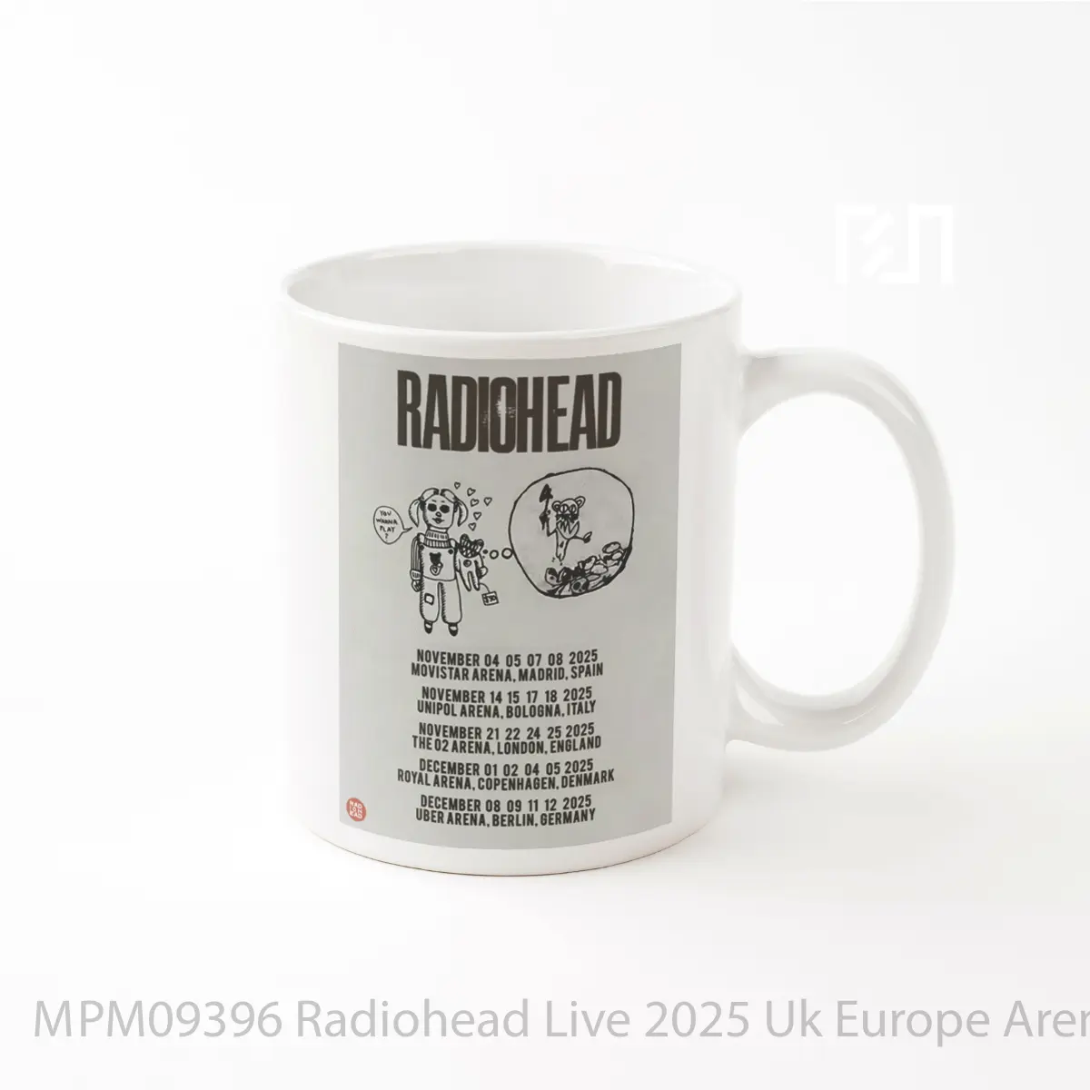 Mug Radiohead Live 2025 Uk Europe Arena Tour MPM09396