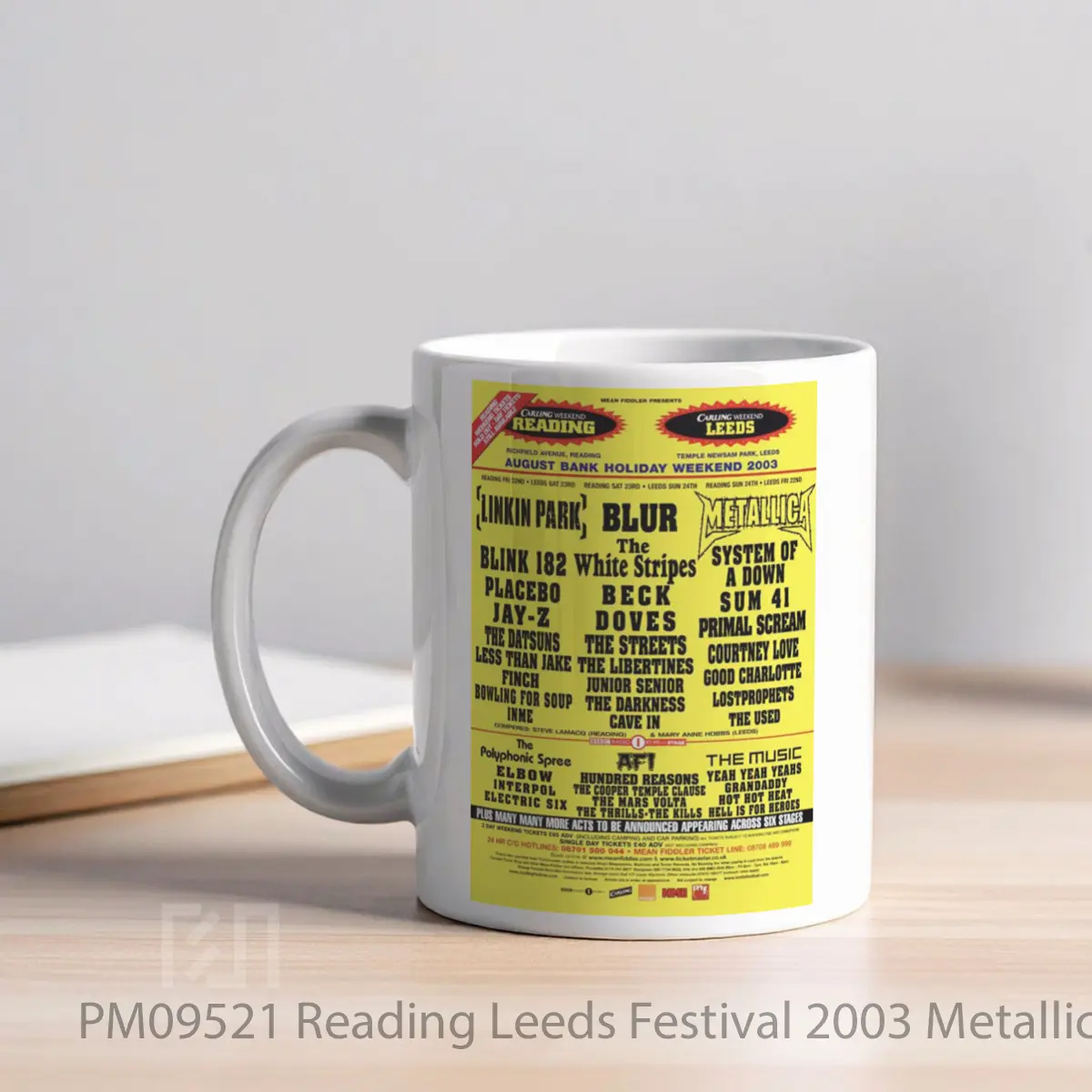 Mug Reading Leeds Festival 2003 Metallica MPM09521 - All-side / Desain