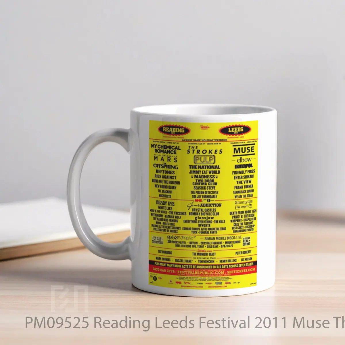 Mug Reading Leeds Festival 2011 Muse The Strokes MPM09525 - All-side / Desain