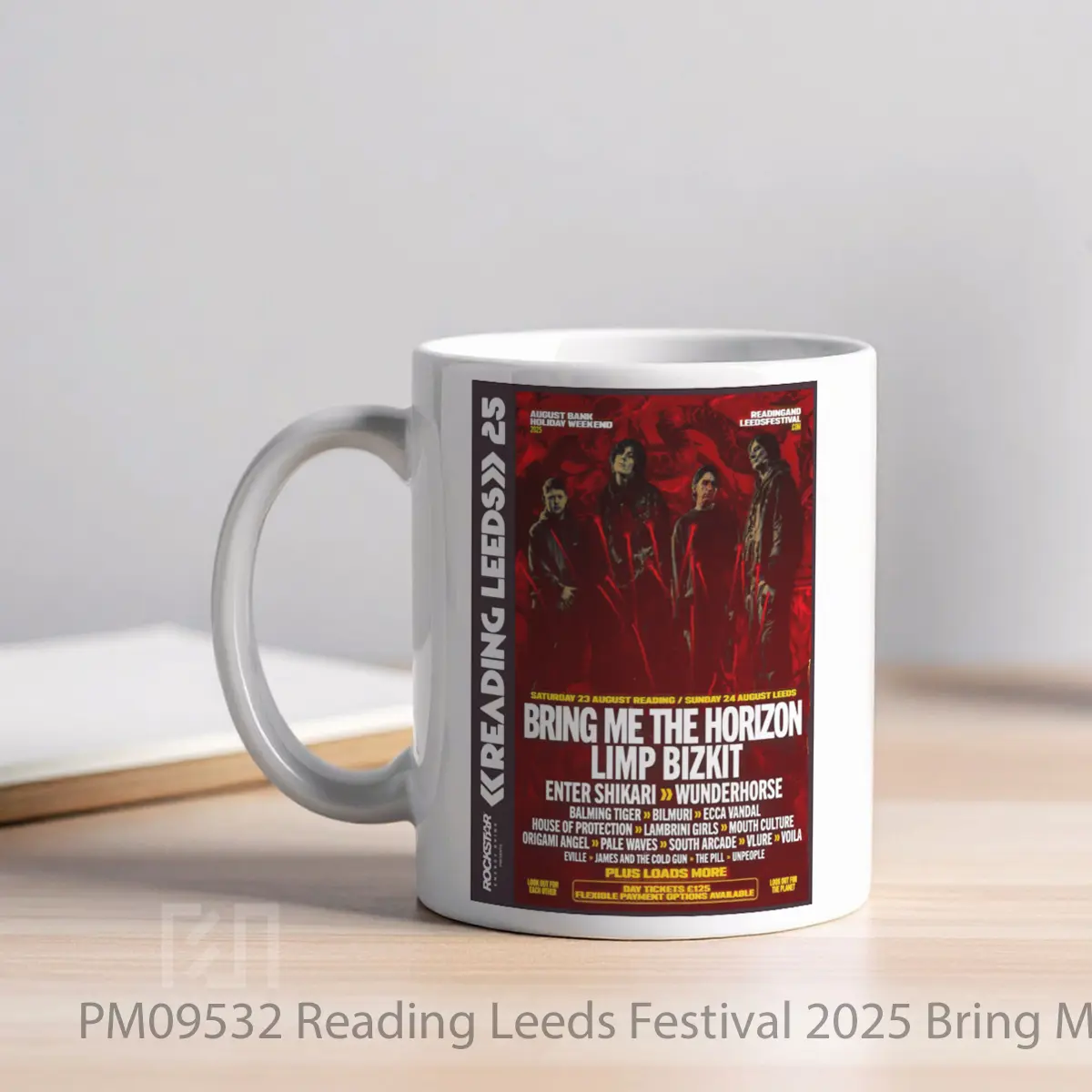 Mug Reading Leeds Festival 2025 Bring Me The Horizon Line Up MPM09532 - All-side / Desain