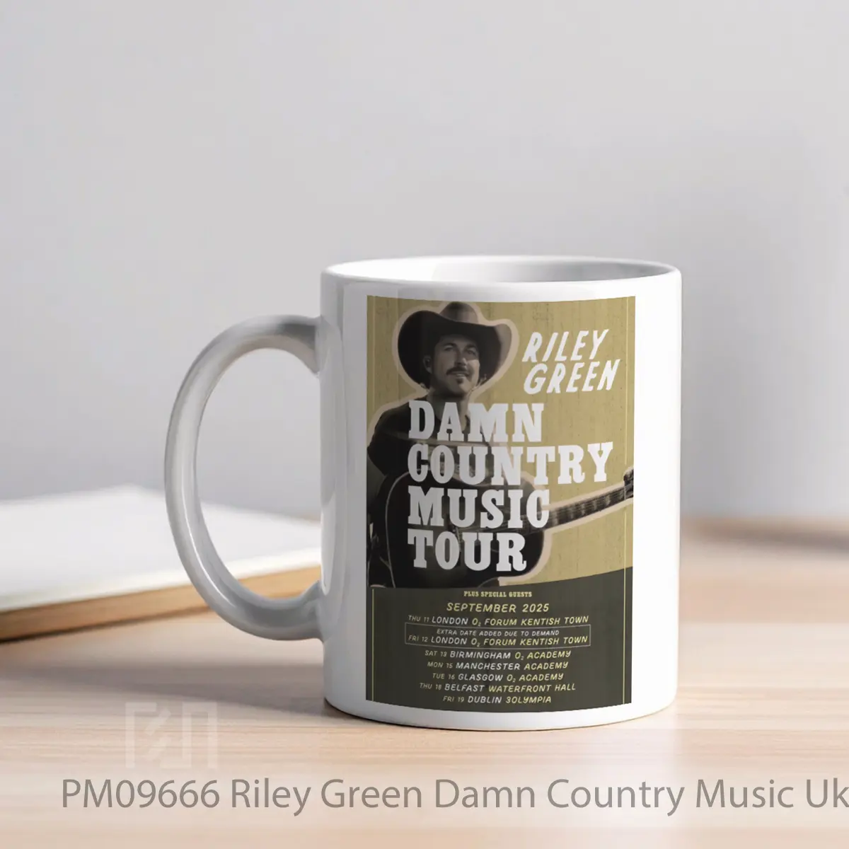 Mug Riley Green Damn Country Music Uk Tour 2025 MPM09666 - All-side / Desain
