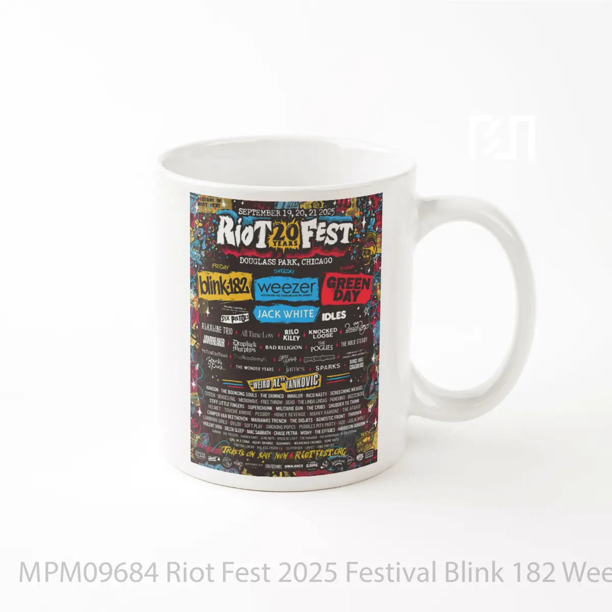 Mug Riot Fest 2025 Festival Blink 182 Weezer MPM09684