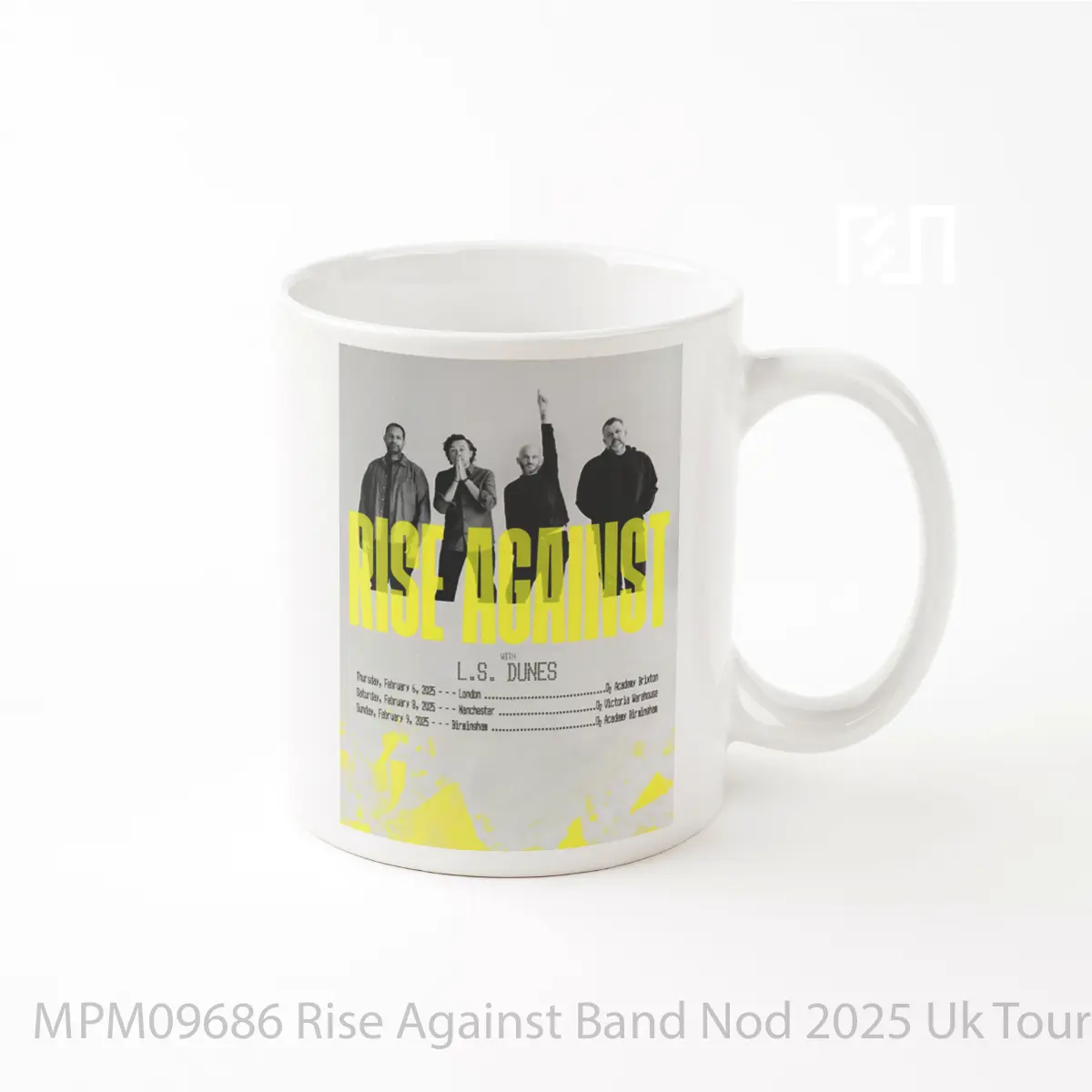 Mug Rise Against Band Nod 2025 Uk Tour MPM09686