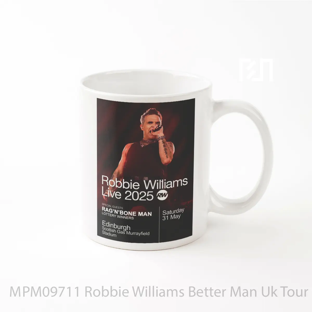 Mug Robbie Williams Better Man Uk Tour 2025 Edinburgh Murrayfield Stadium MPM09711