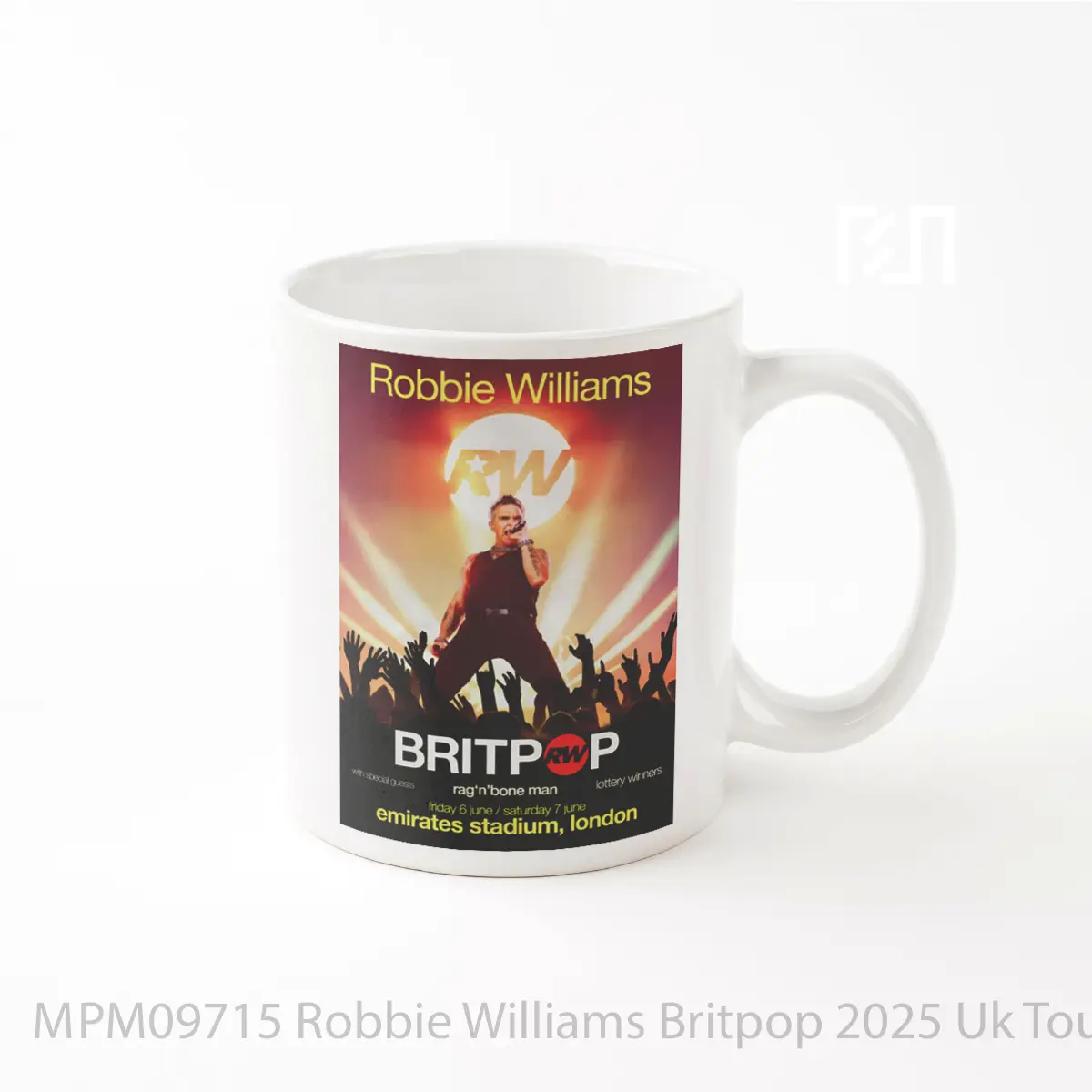 Mug Robbie Williams Britpop 2025 Uk Tour London Emirates MPM09715