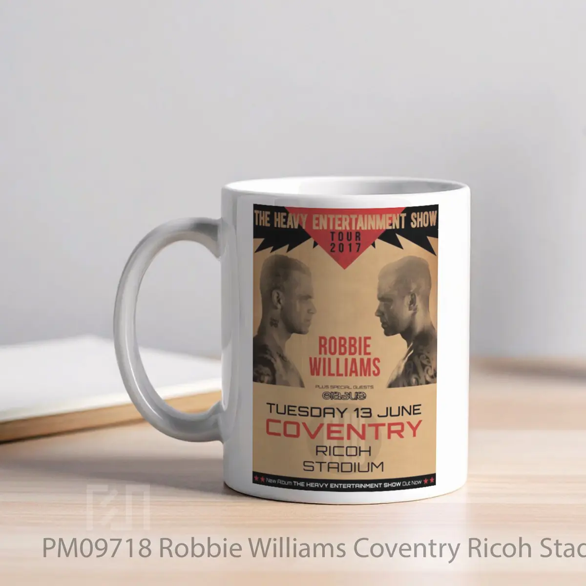Mug Robbie Williams Coventry Ricoh Stadium MPM09718 - All-side / Desain