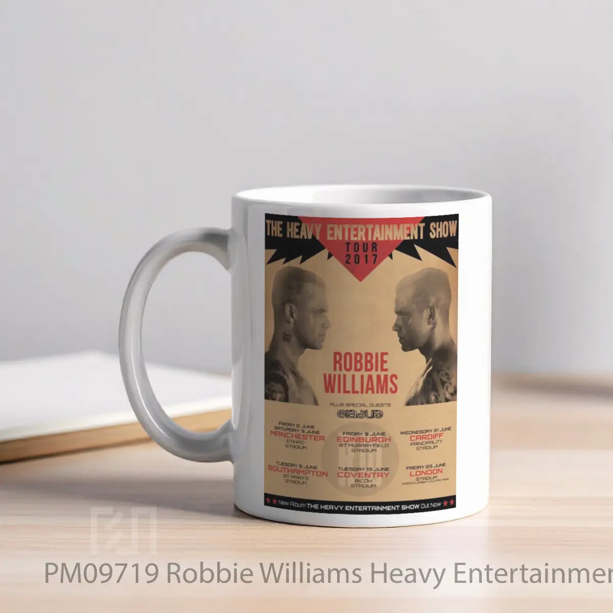 Mug Robbie Williams Heavy Entertainment Show Tour 2017 MPM09719 - All-side / Desain
