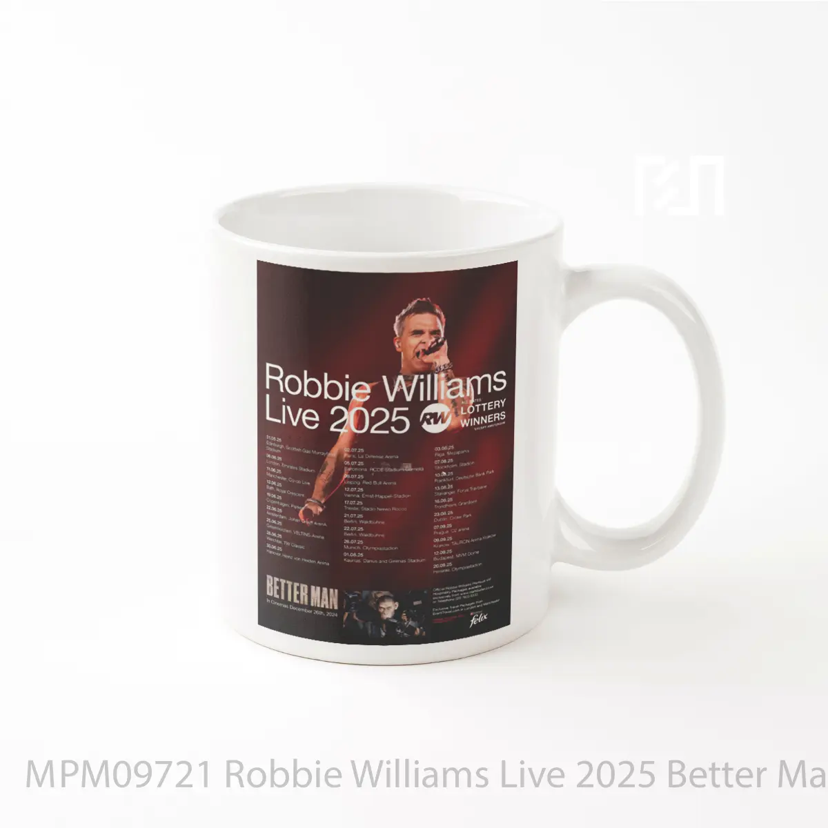 Mug Robbie Williams Live 2025 Better Man Uk Europe T MPM09721
