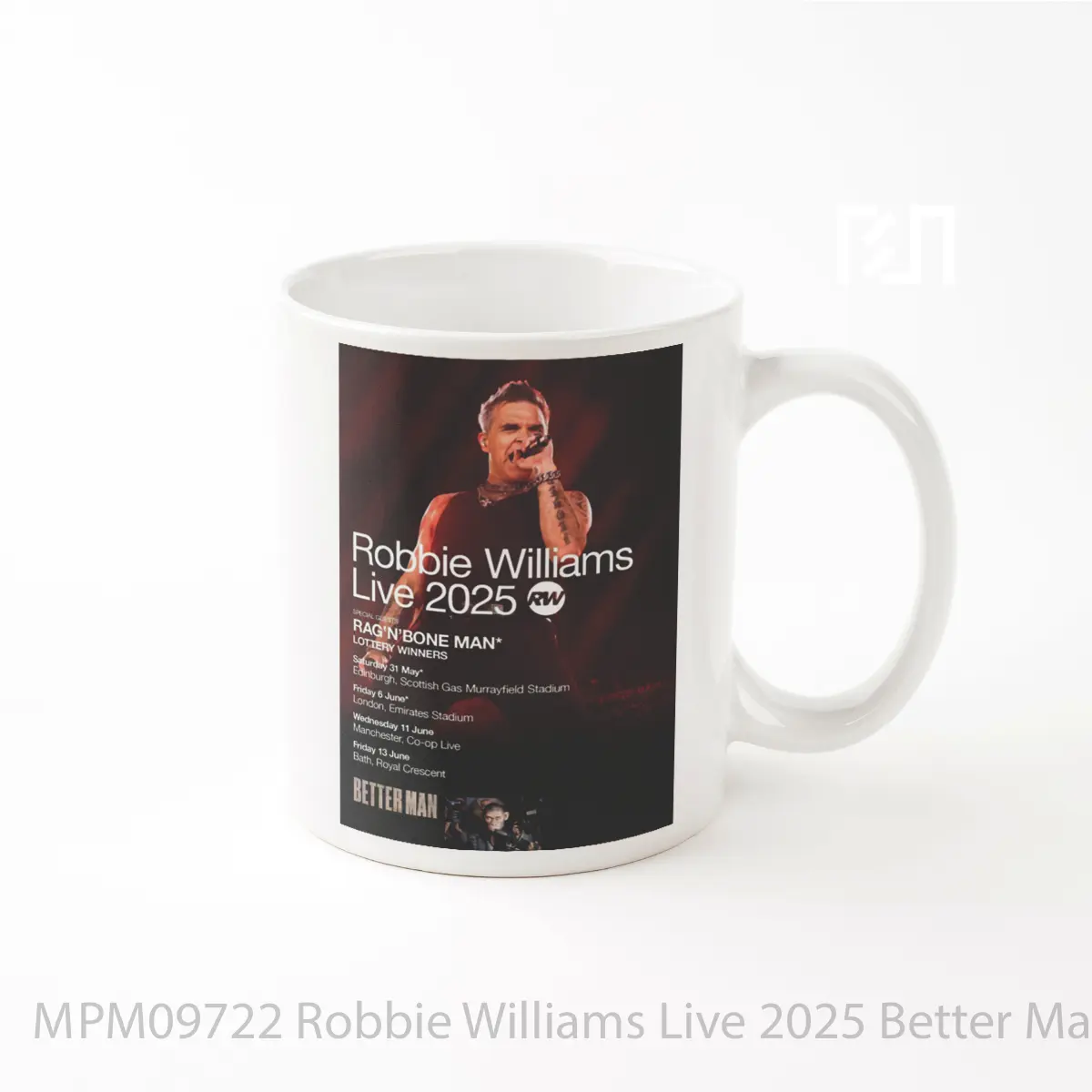 Mug Robbie Williams Live 2025 Better Man Uk Tour Poste MPM09722