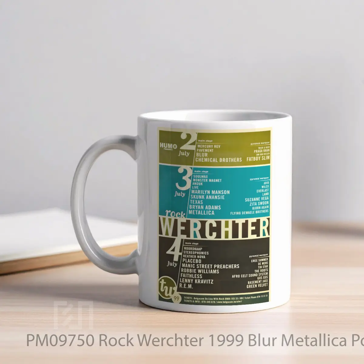 Mug Rock Werchter 1999 Blur Metallica MPM09750 - All-side / Desain