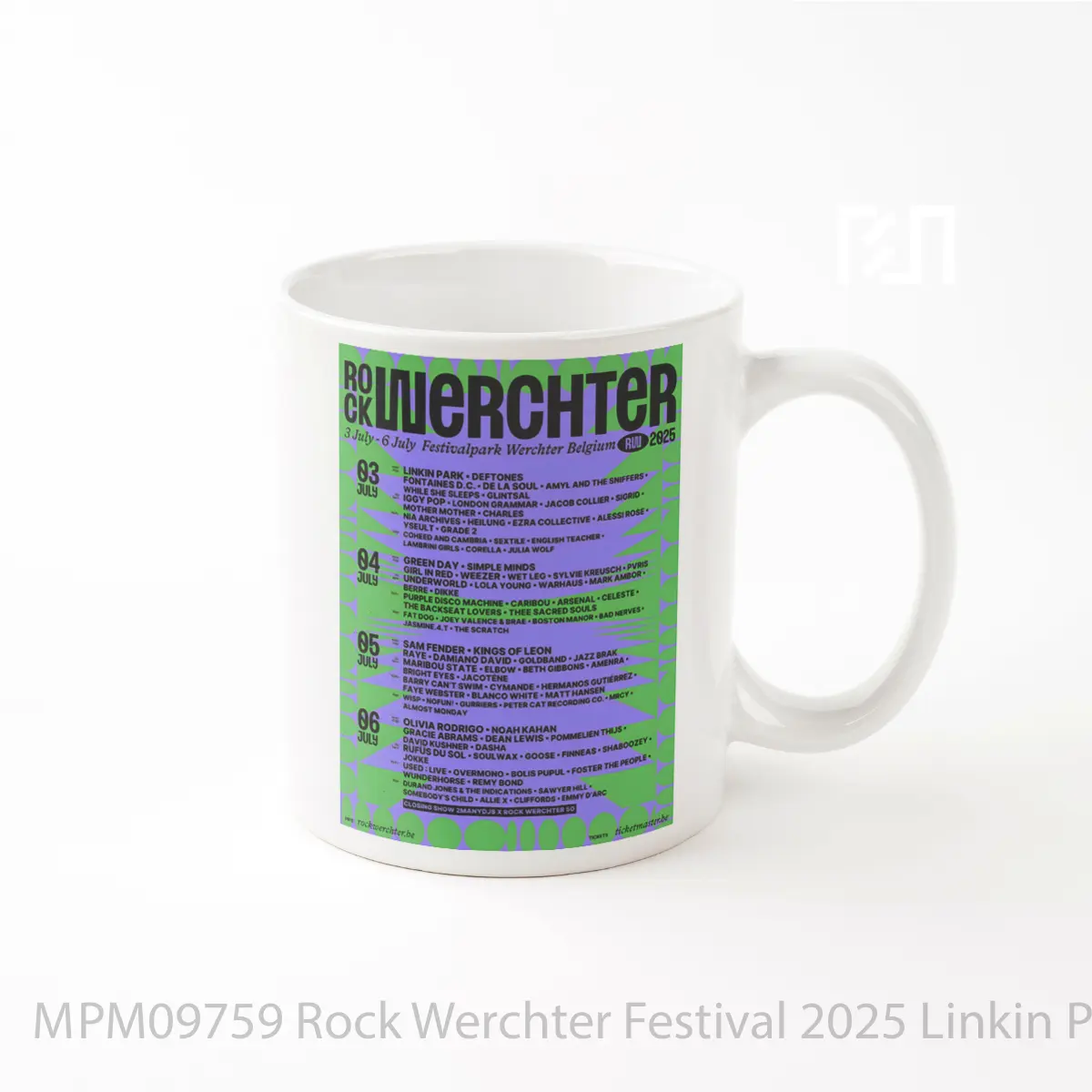 Mug Rock Werchter Festival 2025 Linkin Park Deftones Green Day Olivia Rodrigo Line Up MPM09759