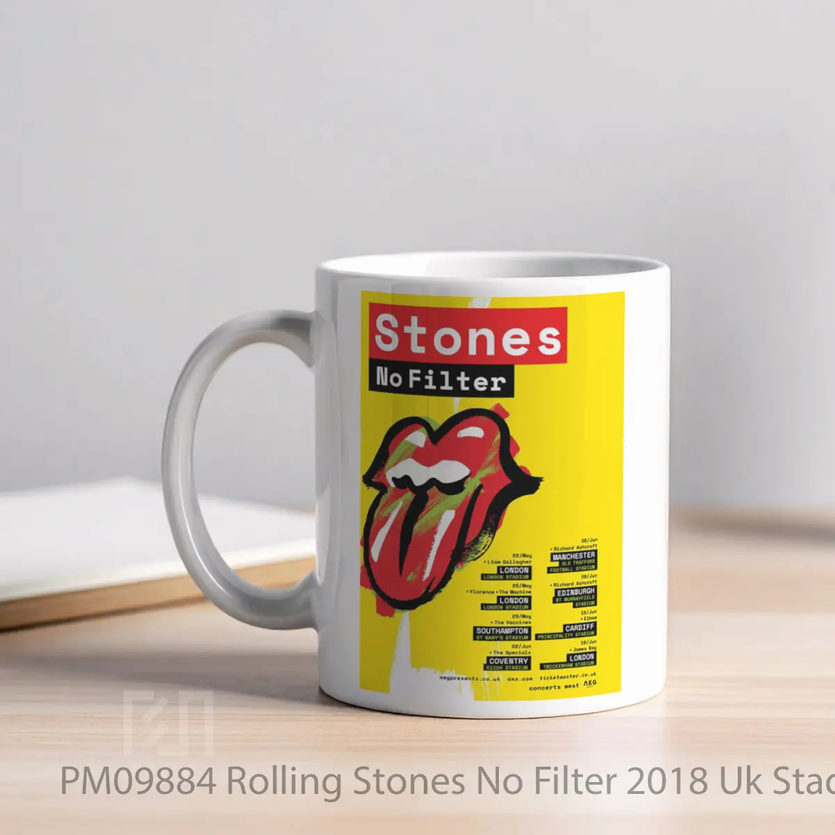 Mug Rolling Stones No Filter 2018 Uk Stadium Tour Post MPM09884 - All-side / Desain