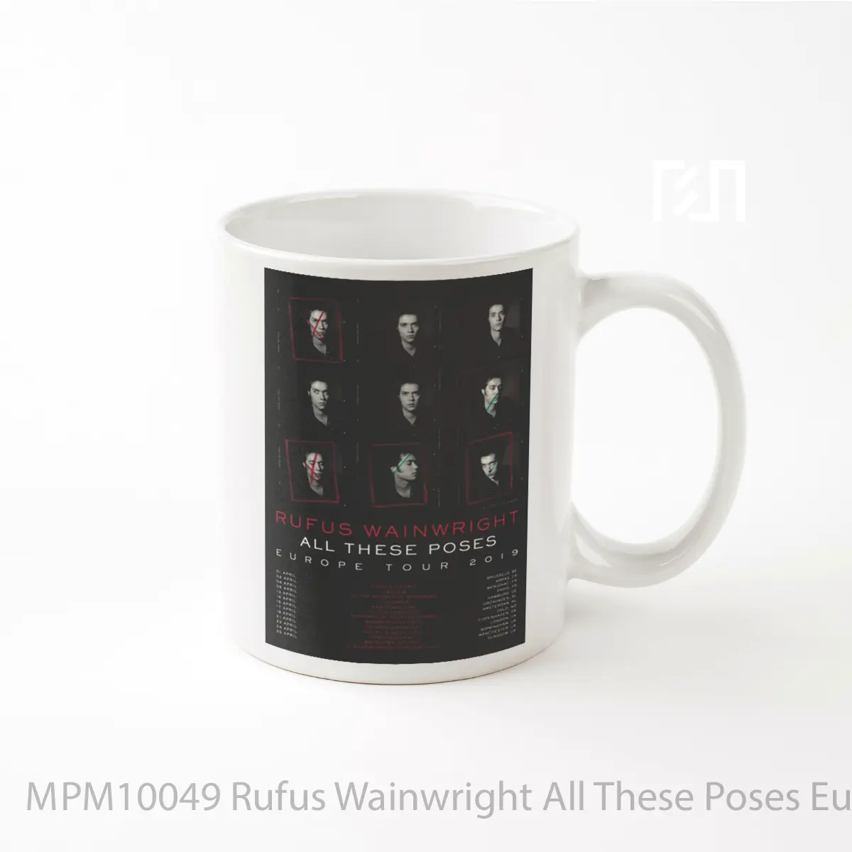 Mug Rufus Wainwright All These Poses European Tour Print MPM10049