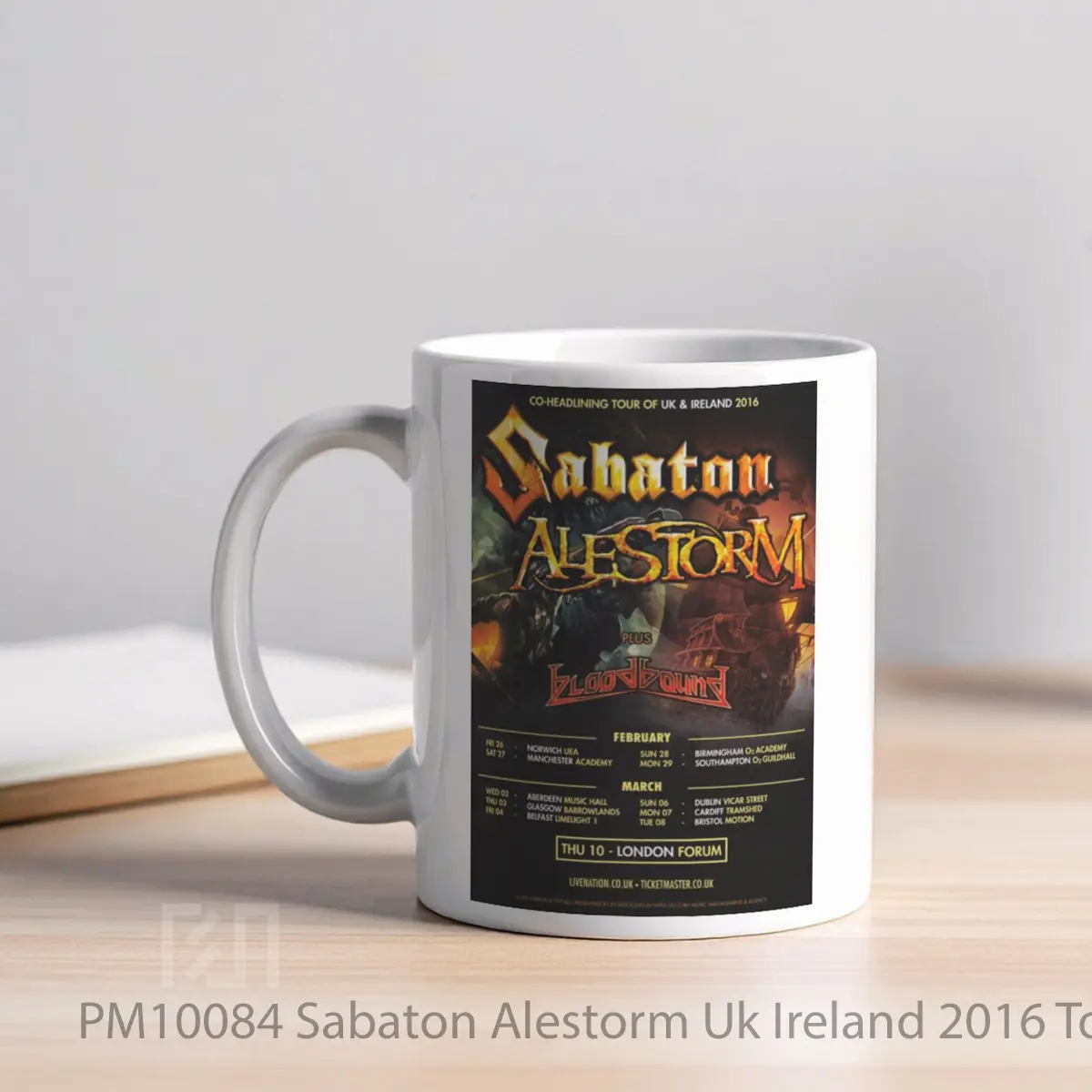 Mug Sabaton Alestorm Uk Ireland 2016 Tour Print MPM10084 - All-side / Desain