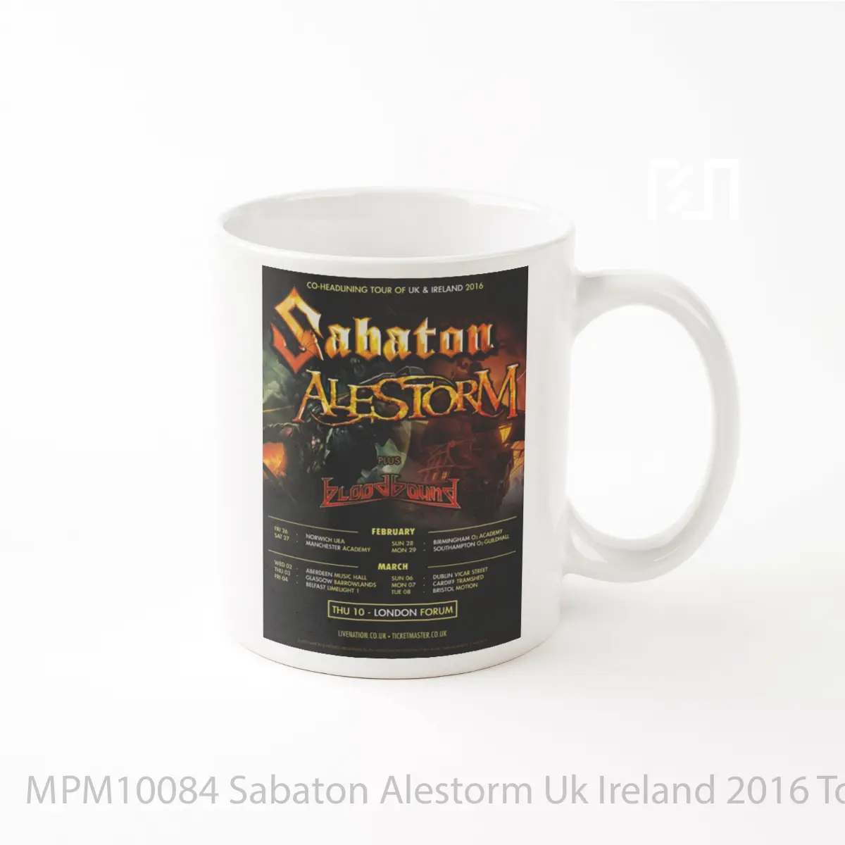 Mug Sabaton Alestorm Uk Ireland 2016 Tour Print MPM10084