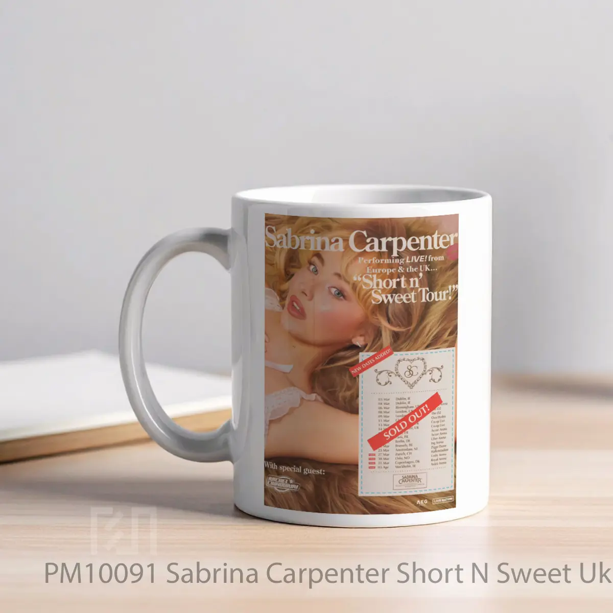 Mug Sabrina Carpenter Short N Sweet Uk Europe Tour 2025 MPM10091 - All-side / Desain